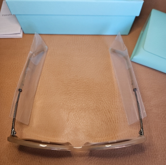 Tiffany & Co. Beige Irregular Sunglasses NWT - Picture 8 of 12